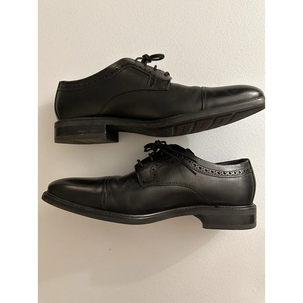 Cole Haan Grand.Os C28881 Men's Black Leather Cap Toe Brogue Oxford 11 M